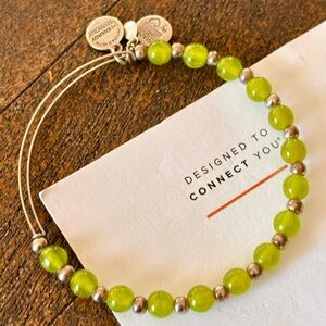 Alex and Ani Chartreuse Beaded Bracelet RARE VINTAGE BEADED